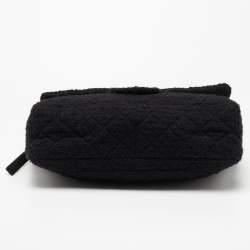 Pre Owned Chanel Black Quilted Tweed Reissue 2.55 XL Flap Bag