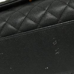 Pre Owned Chanel Black Caviar Leather Coco Top Handle Bag