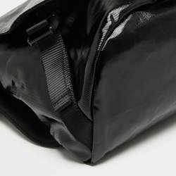 Chanel Black Patent Nylon CC Flap Messenger Bag