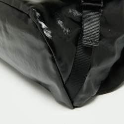 Chanel Black Patent Nylon CC Flap Messenger Bag