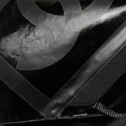 Chanel Black Patent Nylon CC Flap Messenger Bag