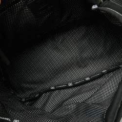 Chanel Black Patent Nylon CC Flap Messenger Bag