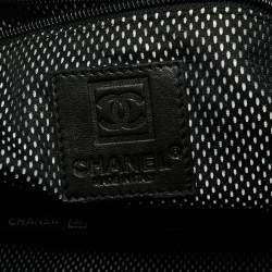 Chanel Black Patent Nylon CC Flap Messenger Bag
