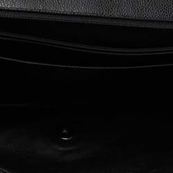 Pre Owned Chanel Black Quilted Caviar Leather Maxi Classic Single Flap Bag