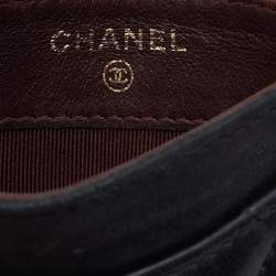 Chanel Black Quilted Leather CC Card Case