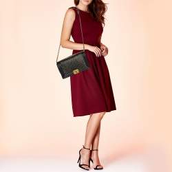 Pre Owned Chanel Black Leather Medium Braided Boy Flap Bag