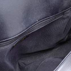 Pre Owned Chanel Black Leather Medium Braided Boy Flap Bag