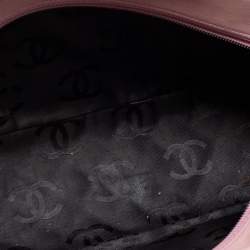 Pre Owned Chanel Pink/Black Quilted Leather Cambon Ligne Bowler Bag