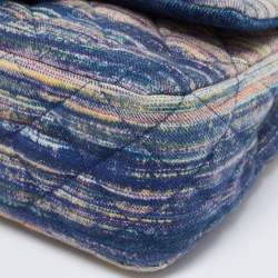 مملوكة مسبقًا حقيبة شانيل ميني كلاسيك دينم مبطن متعدد الألوان بقلاب 