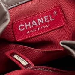 Pre Owned Chanel Taupe Leather Small Gabrielle Backpack
