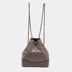 Gabrielle Chanel Bag Taupe Leather