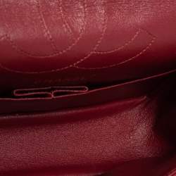 Pre Owned حقيبة شانيل ريسو 2.55 كلاسيك 225 جلد مجعد مبطن أحمر بقلاب