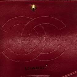 Pre Owned حقيبة شانيل ريسو 2.55 كلاسيك 225 جلد مجعد مبطن أحمر بقلاب