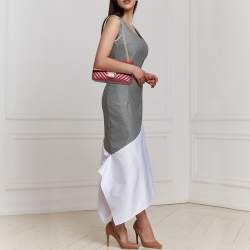 Pre Owned حقيبة شانيل ريسو 2.55 كلاسيك 225 جلد مجعد مبطن أحمر بقلاب