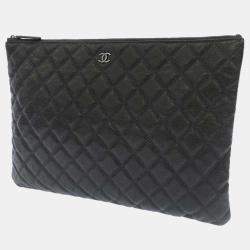 Chanel Womens Caviar Leather Purse Black – Luxe Collective