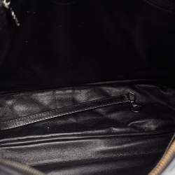 Pre Owned Chanel Metallic Black Quilted Aged Leather Large Reissue Camera Bag