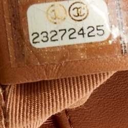Pre Owned Chanel Brown Quilted Leather CC Lock Drawstring Bucket Bag