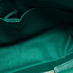 Pre Owned Chanel Green Caviar Leather Medium Coco Top Handle Bag