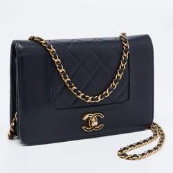 مملوكة مسبقًا Chanel Midnight Blue Quilted Leather Paris In Rome WOC Bag