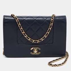 مملوكة مسبقًا Chanel Midnight Blue Quilted Leather Paris In Rome WOC Bag