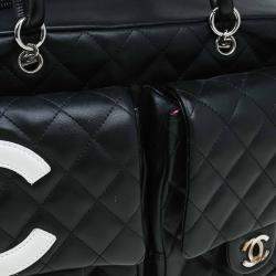 مملوكة مسبقًا Chanel Black Quilted Leather Ligne Cambon Reporter Bag