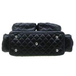 مملوكة مسبقًا Chanel Black Quilted Leather Ligne Cambon Reporter Bag