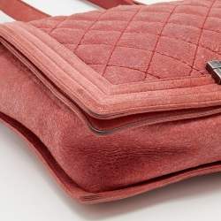 Pre Owned Chanel Rust Leather Gentle Boy Shoulder Bag