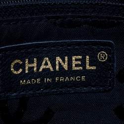 Pre Owned Chanel Black Leather Wild Stitch Surpique Flap Bag