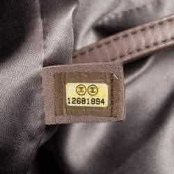 Pre Owned حقيبة شانيل جلد مثقب بطيات أسود بسلسلة