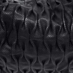 Pre Owned حقيبة شانيل جلد مثقب بطيات أسود بسلسلة