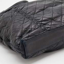 Pre Owned Chanel Black Quilted Leather Sharpei Tote