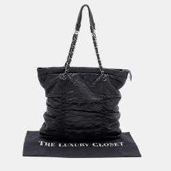 Pre Owned Chanel Black Quilted Leather Sharpei Tote