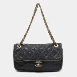 Chanel Black Quilted Calfskin Coco Curve Flap Bag