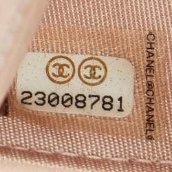Pre Owned Chanel Blush Pink Quilted Leather Boy Wallet On chain