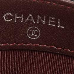 Pre Owned حامل بطاقات شانيل كلاسيك جلد مبطن أسود