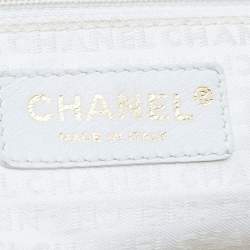 Pre Owned Chanel Beige Canvas CC Tote