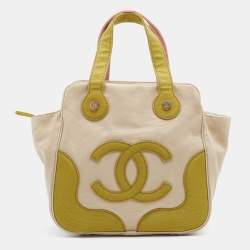 Pre Owned Chanel Beige Canvas CC Tote