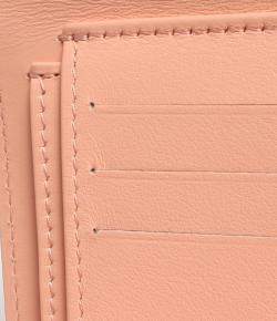 Pre Owned Chanel Pink Leather chevron Boy Wallet