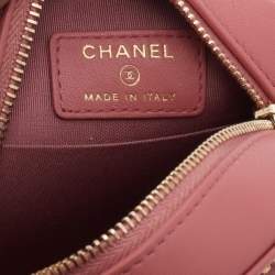 مملوكة مس بقًا Chanel Rose Pink Quilted Leather 19 Round Chain Bag