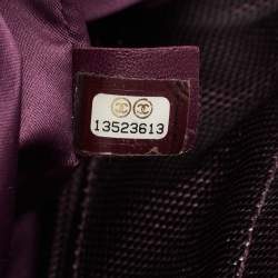 مملوكة مسبقًا حقيبة يد توتس شانيل بياريتز كانفاس بني/أحمر 