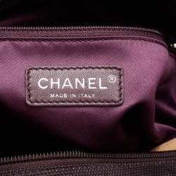 مملوكة مسبقًا حقيبة يد توتس شانيل بياريتز كانفاس بني/أحمر 