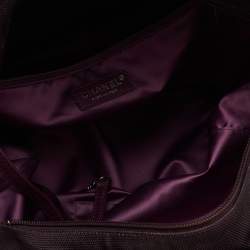 مملوكة مسبقًا حقيبة يد توتس شانيل بياريتز كانفاس بني/أحمر 