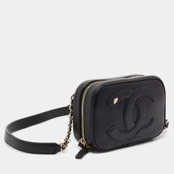 Pre Owned Chanel Black Leather CC Mania Waist Bag