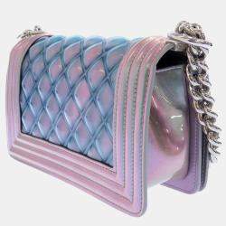 Chanel Holographic Patent Leather Small Boy Flap Bag Chanel