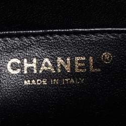 Pre Owned Chanel Black Quilted Caviar Leather Maxi Classic Single Flap Bag