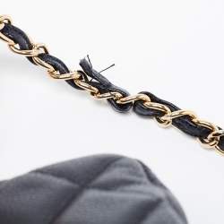 Pre Owned Chanel Black Quilted Caviar Leather Maxi Classic Single Flap Bag