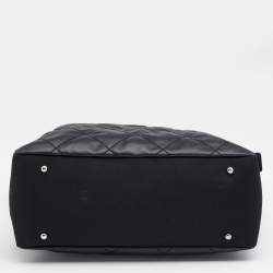 Pre Owned حقيبة شانيل باريس بيارريتز كانفاس مقوى مبطنة سوداء