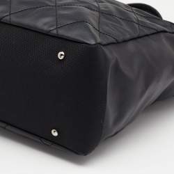 Pre Owned حقيبة شانيل باريس بيارريتز كانفاس مقوى مبطنة سوداء