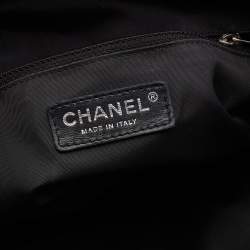 Pre Owned حقيبة شانيل باريس بيارريتز كانفاس مقوى مبطنة سوداء