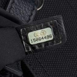 Pre Owned حقيبة شانيل باريس بيارريتز كانفاس مقوى مبطنة سوداء
